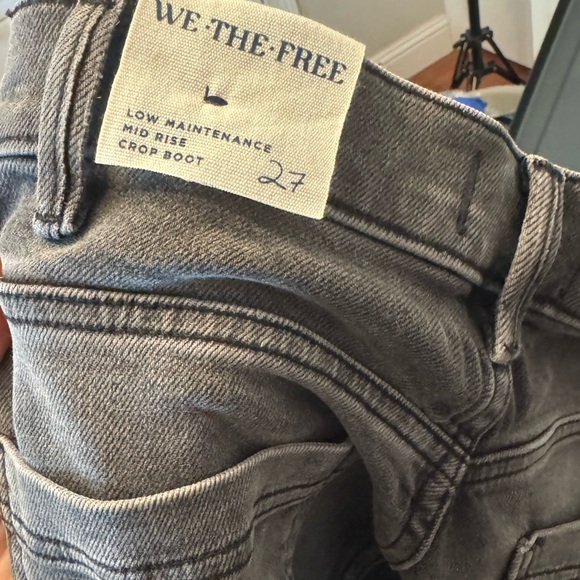 Free People We The Free Mid Rise Crop Boot Jeans NWOT Size 27 - Picture 5 of 5